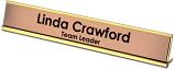 Desk Nameplate - 250 x 50mm - Gold