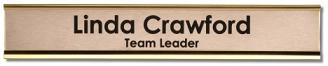 Door Nameplate - 250 x 50mm - Gold